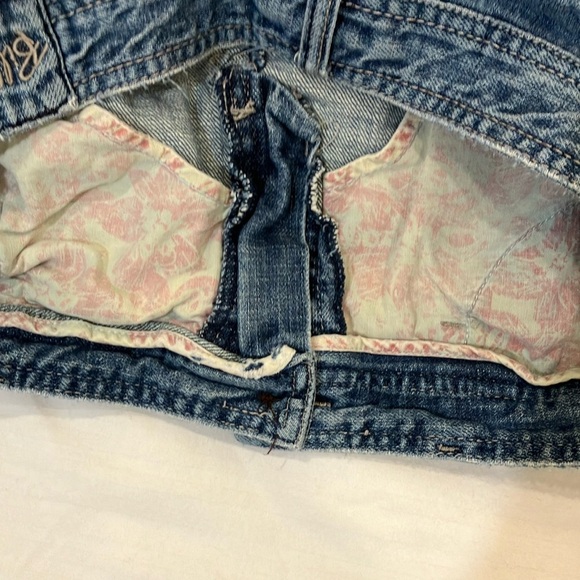 Billabong size 11 Jean Mini Skirt Casual Chic waist 34.5” - Picture 9 of 16